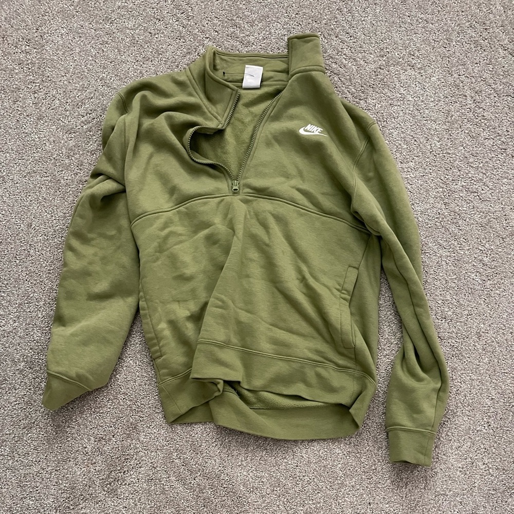 Nike Green quarter zip large pocket